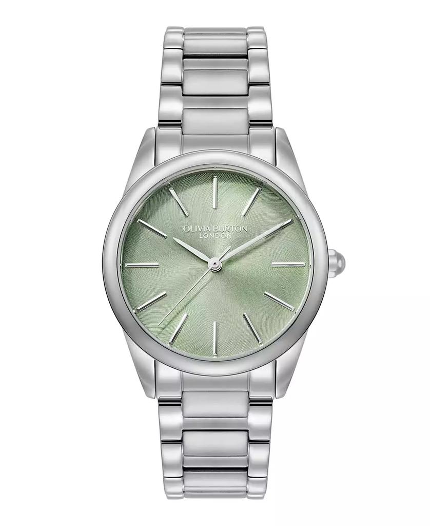 Olivia Burton Women's Glowful Silver Tone Stainless Steel Bracelet Watch
