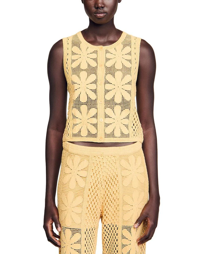 Sandro Crochet Top 1