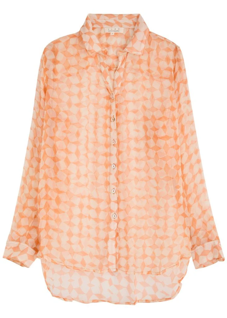 Cloe Cassandro Elodie printed silk-georgette shirt 1