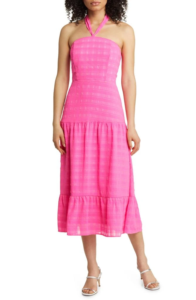 Sam Edelman Textured Check A-Line Maxi Dress 1