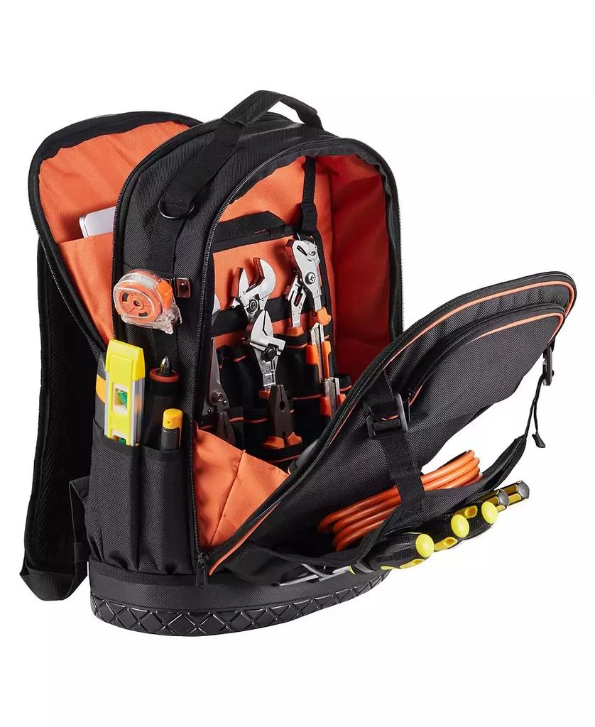 Tool Backpack Simple Mecale Tool Backpack with Tools, 65 Pockets, Heavy-Duty Tool Organizer ...