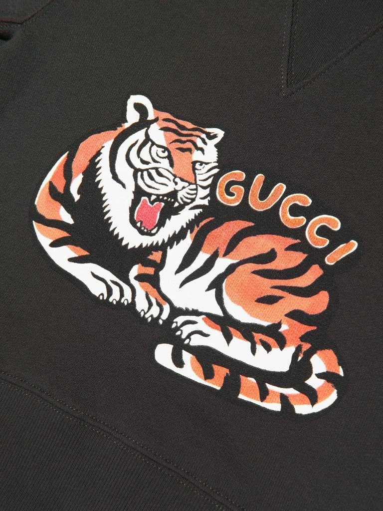 Gucci Gucci Kids Tiger Logo Sweatshirt in Grey 3