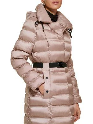 Kenneth Cole Belted Puffer Stadium Jacket 3