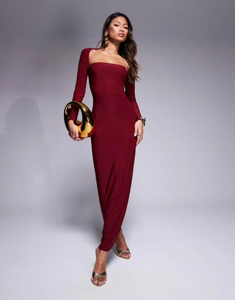 princess polly baby blue dress Shop Kaiia exclusive double layered slinky bandeau maxi dress with long  sleeve shrug in burgundy on Sale at BeyondStyle – Get 26% Off Kaiia  exclusive double layered slinky bandeau maxi dress with
