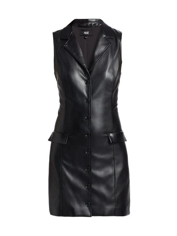 Paige Graciella Faux Leather Minidress 6