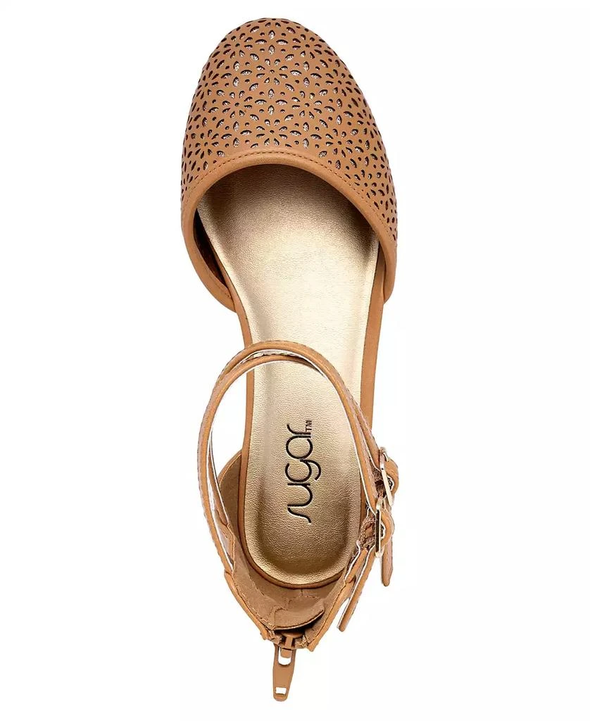 Sugar Little Girls Banana Bread Ankle Strap Round Toe Flats 4