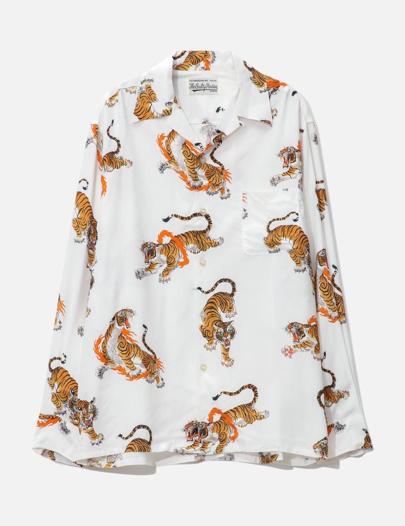 WACKO MARIA Beige Leopard Open Collar Shirt XL - Shirts WACKO MARIA Beige Leopard Open Collar Shirt XL - Shirts