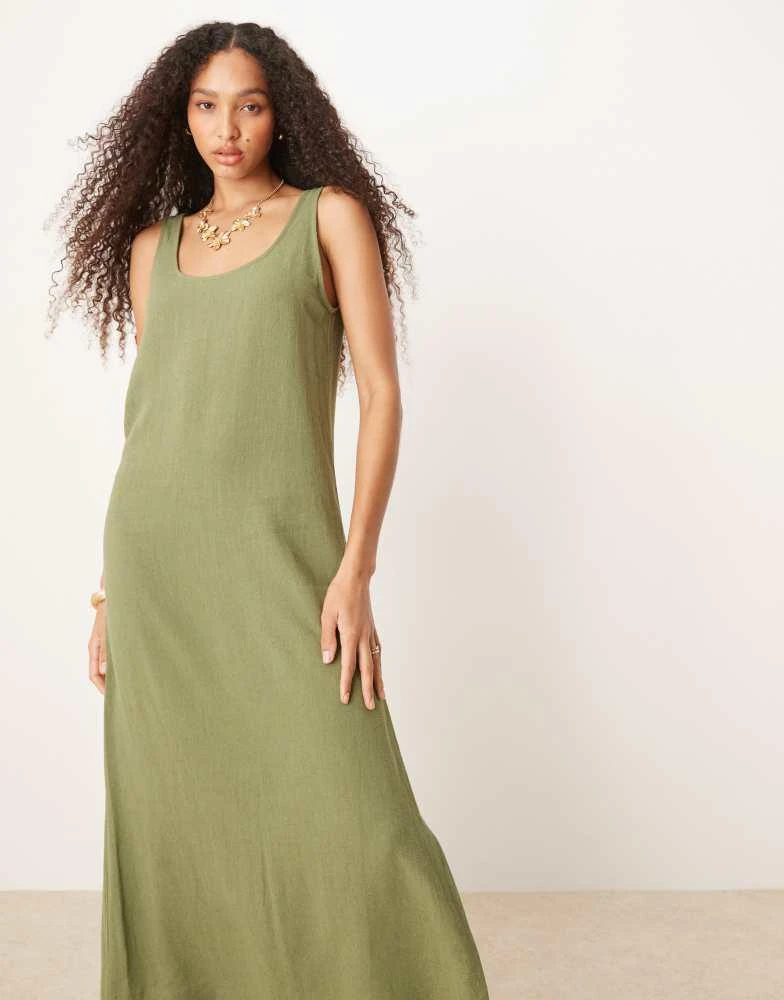 chinese dress ladies Scoop-Neck Midi Dress in Pointelle Knit