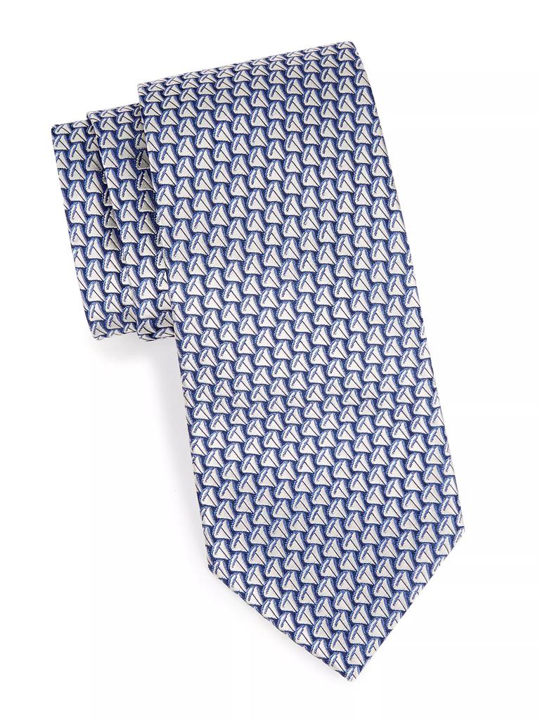 Charvet Sailboat Silk Jacquard Tie