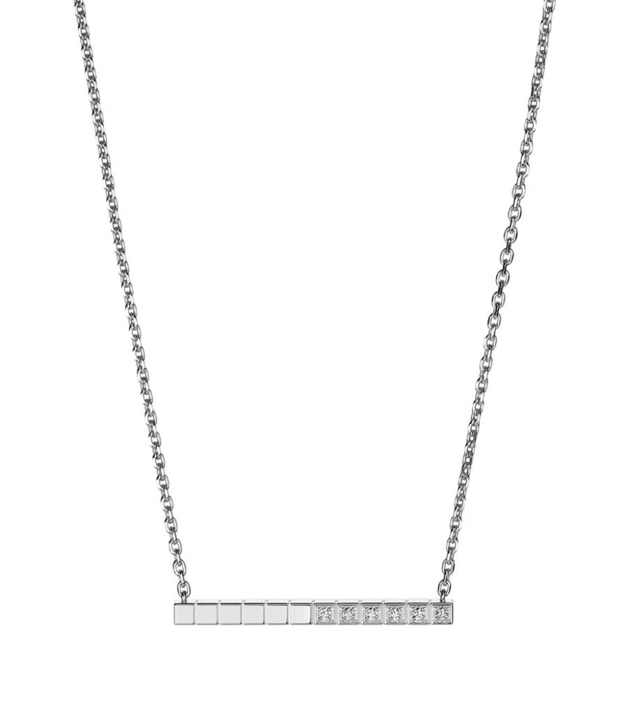 Chopard White Gold and Diamond Ice Cube Necklace 1