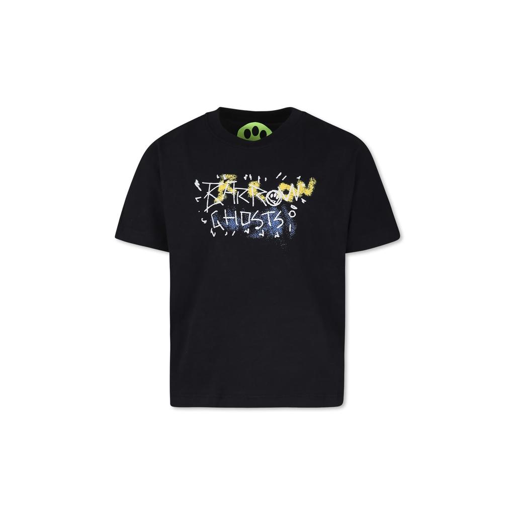 BARROW Black T-shirt For Kids With Smiley