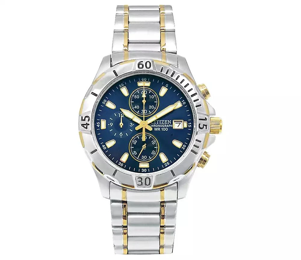 Citizen Men's Chronograph Two Tone Stainless Steel Bracelet Watch 41mm AN3394-59L 1