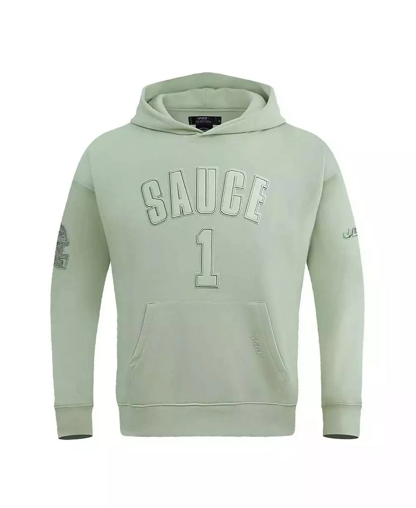 Pro Standard Men's Ahmad Sauce Gardner Light Green New York Jets Player Name and Number Pullover Hoodie 4