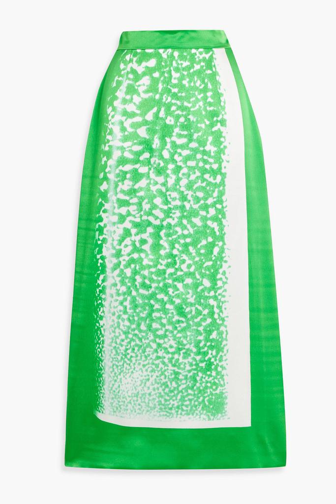 ROKSANDA Printed silk-satin midi skirt