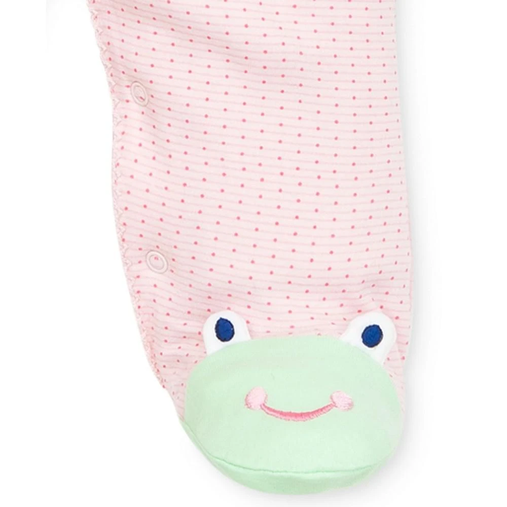 Little Me Baby Frogs Snap Up Footed Cotton Coverall 4