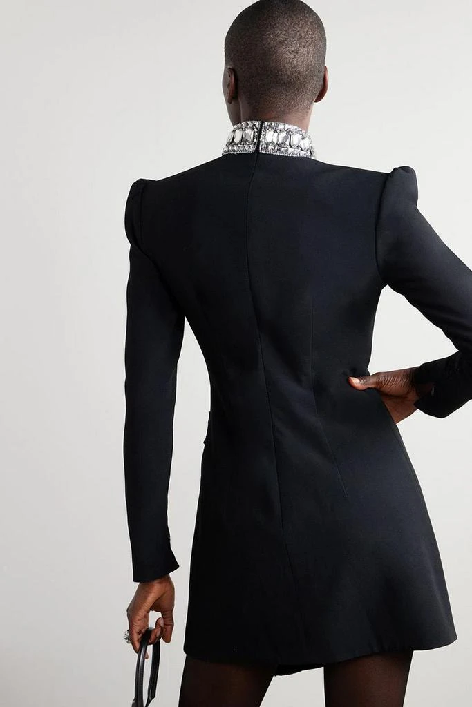 Andrew Gn Crystal-embellished crepe turtleneck mini dress 3