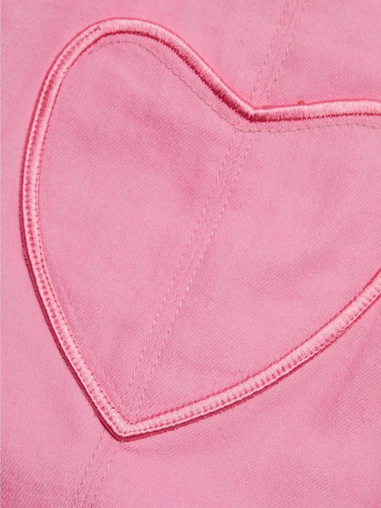 Cinq à Sept Verona Heart-Embroidered Wide Crop Jeans 7