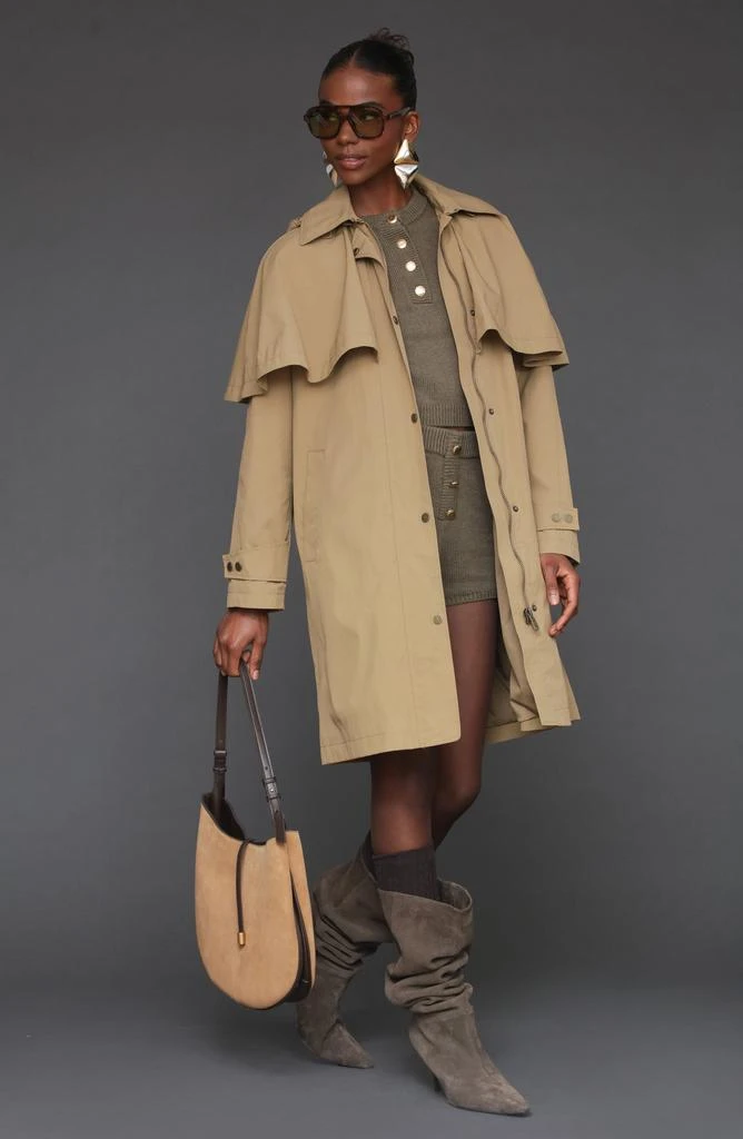 Avec Les Filles Hooded Cape Raincoat 7