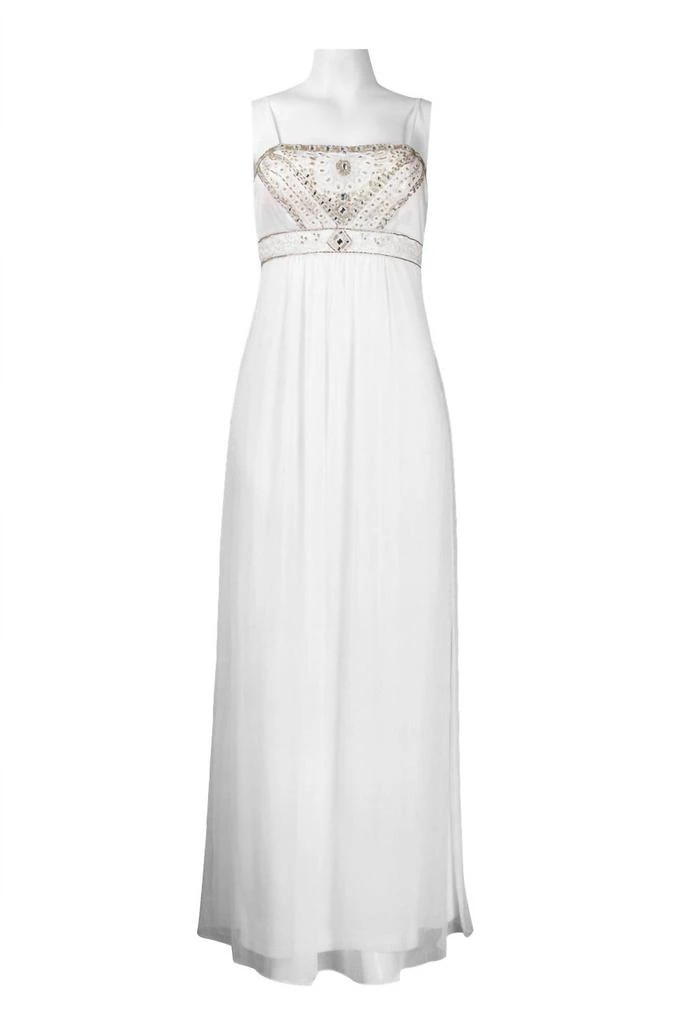 Spaghetti String Beaded Evening Dress In White  On Sale Now with Up to 53%  Off | Discover Exclusive Deals & Savings at BeyondStyle  Authentic Sue Wong  women|dresses|clothing with Limited-Time Discounts,