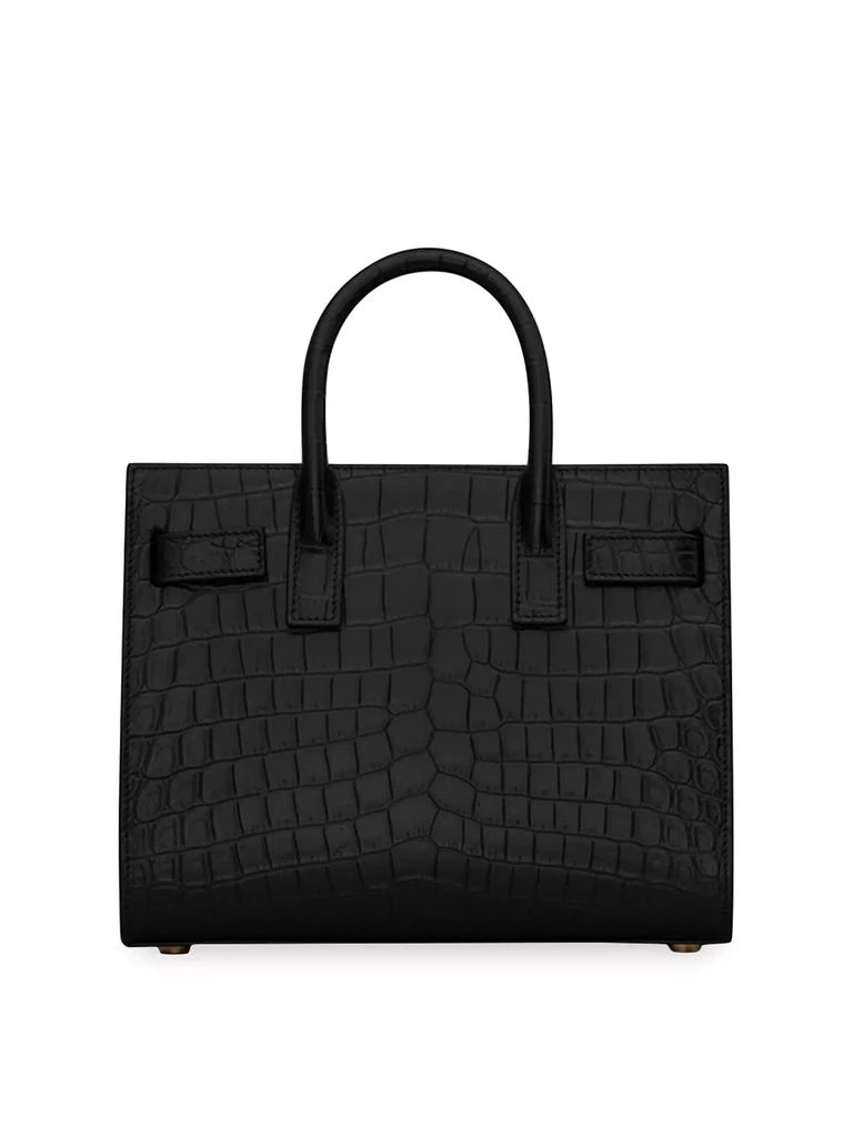 Yves Saint Laurent Sac De Jour Nano Top Handle Bag In Crocodile-Embossed Matte Leather 3