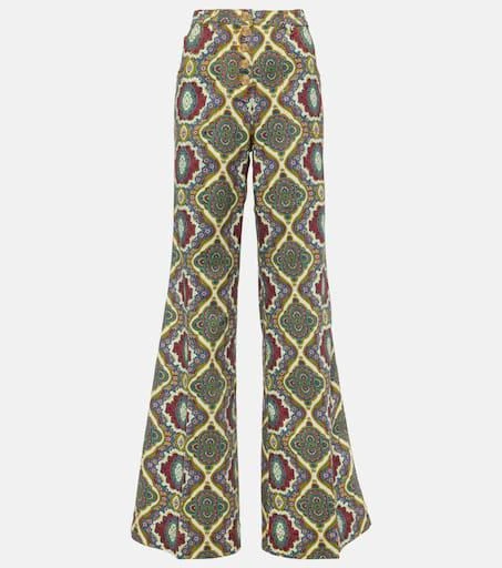 ETRO Printed high-rise wide-leg jeans 1