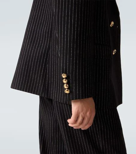 Valentino Chalk stripe wool and silk blazer 6