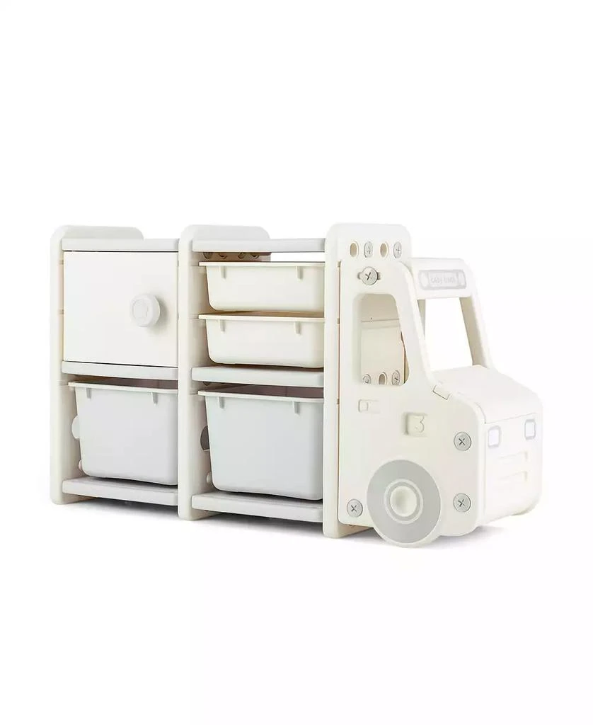 GOUUN Toddler Truck Storage Organizer with Plastic Bins