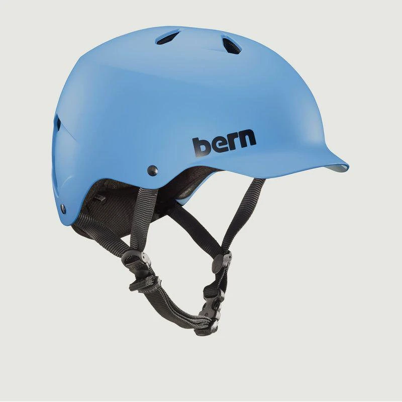 Bern Watts EPS Matte Bike Helmet Cyan Blue BERN 1