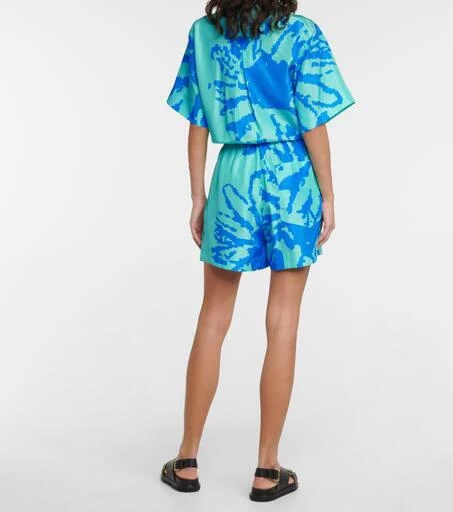 Lee Mathews Pixel high-rise silk shorts 3