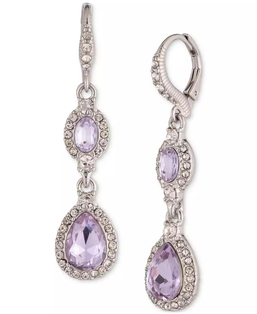 Givenchy Pavé & Stone Halo Double Drop Earrings