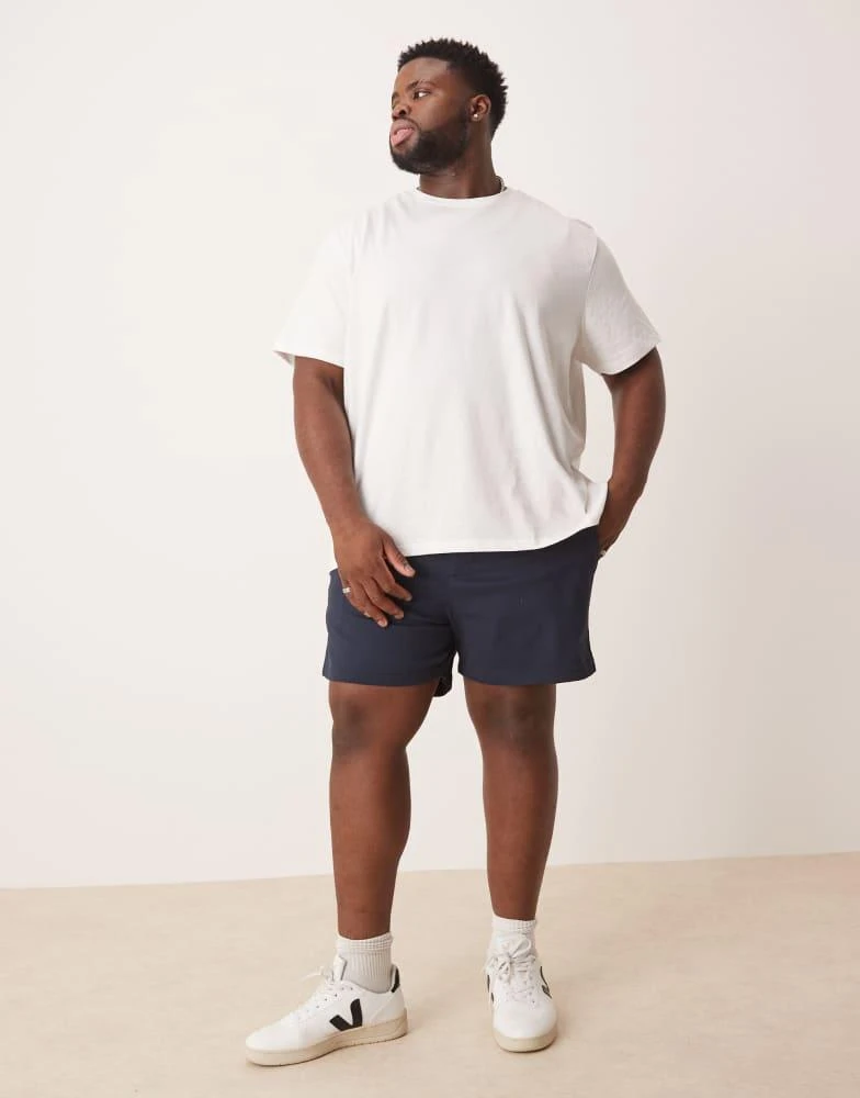 ASOS ASOS DESIGN shorter length skinny chino shorts in navy 5