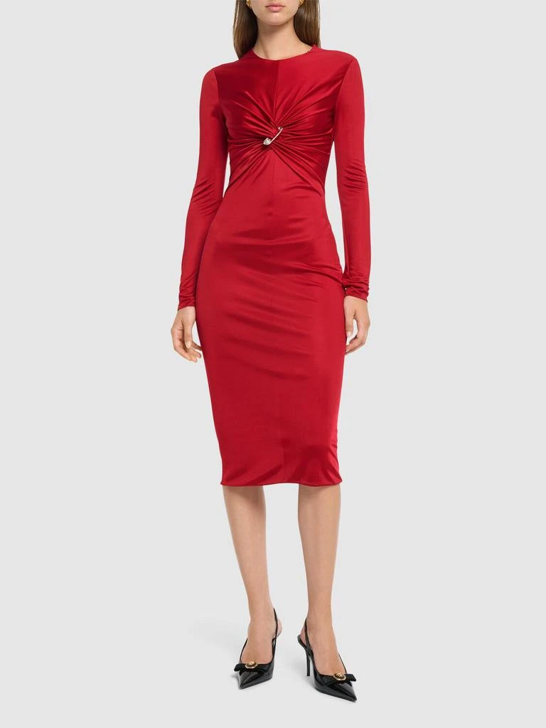 Versace Liquid Viscose Jersey Midi Dress 1