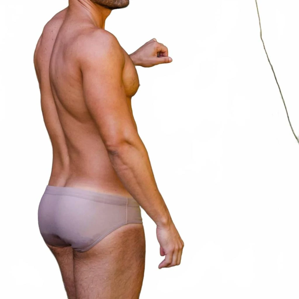 Abreu Clothing Men's Slim Café Com Leite Swim Brief In Brown 5
