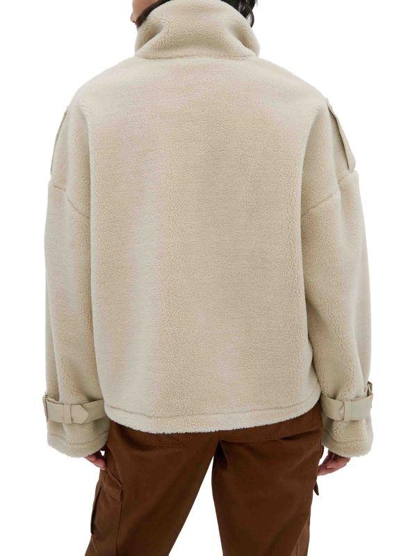 NOIZE Drop Shoulder Faux Fur Jacket