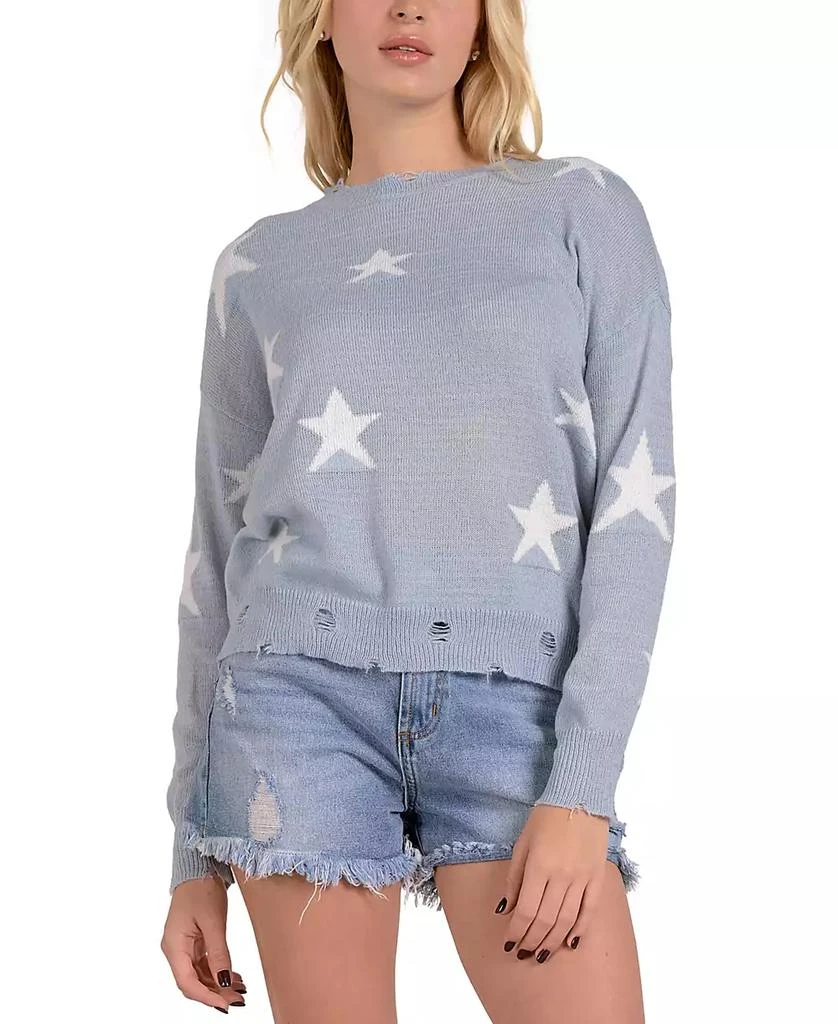 Shop Women's Star Intarsia-Knit Sweater on Sale at BeyondStyle