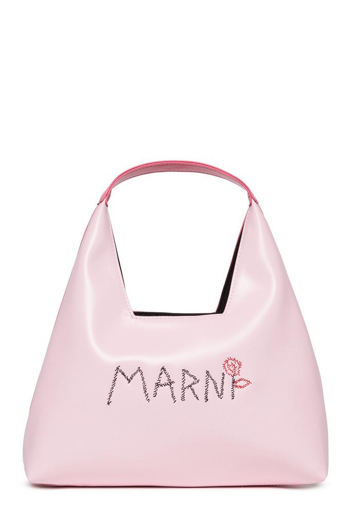 Marni Marni Kids Logo Embroidered Open Top Shoulder Bag