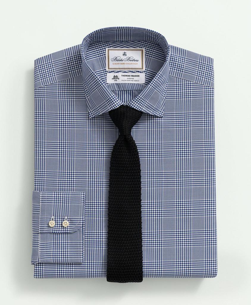 Brooks Brothers Brooks Brothers X Thomas Mason® Cotton Poplin English Collar, Glen Plaid Dress Shirt