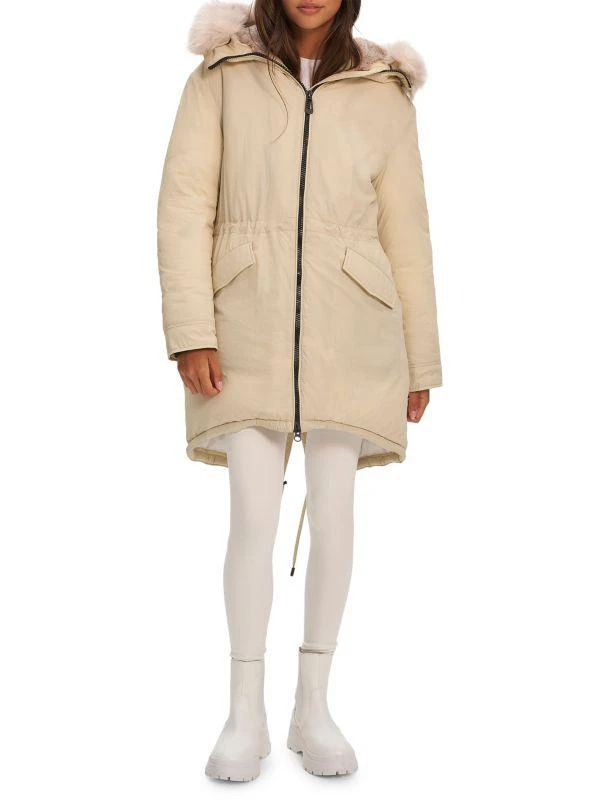 NOIZE Caroline Faux Fur Lined Parka Jacket 1