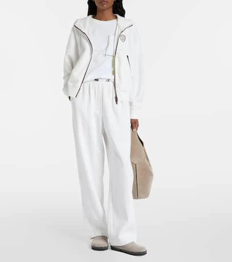 Brunello Cucinelli Cotton-blend piqué hoodie 2