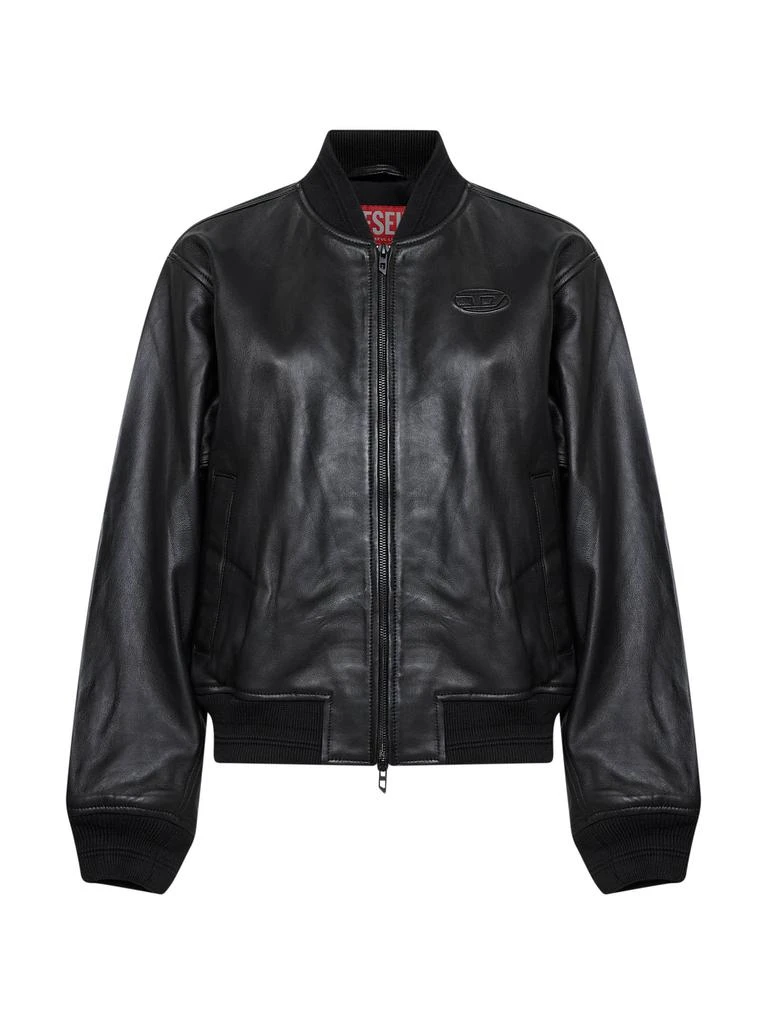 Diesel DIESEL | Black nappa leather L-Ilyan-Rb bomber jacket | Women | 40