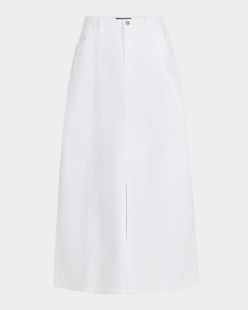 Eileen Fisher Petite Organic Cotton Denim Midi Skirt