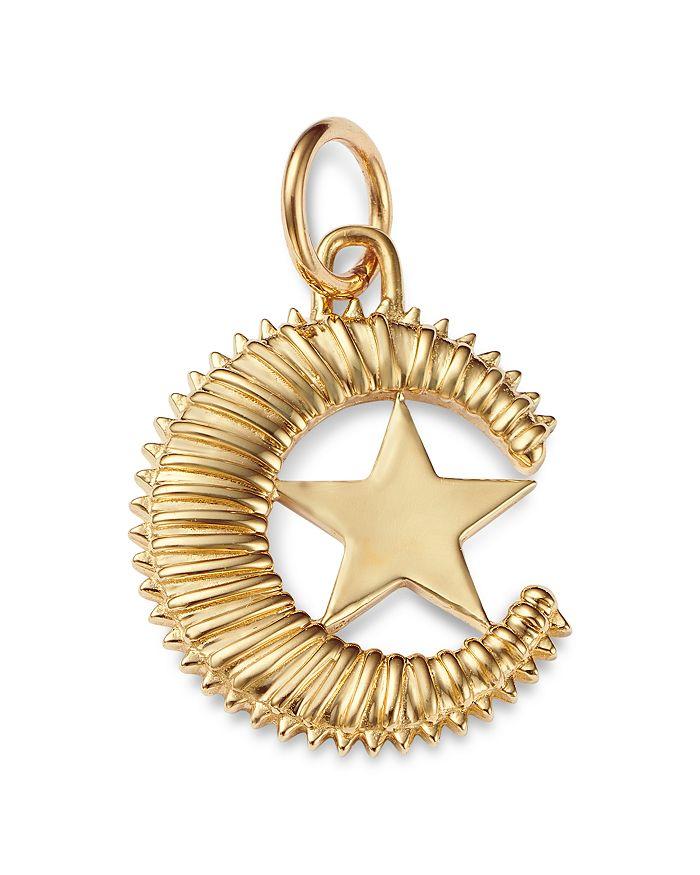 MADISON 501 14K Yellow Gold Moon & Star Charm Pendant