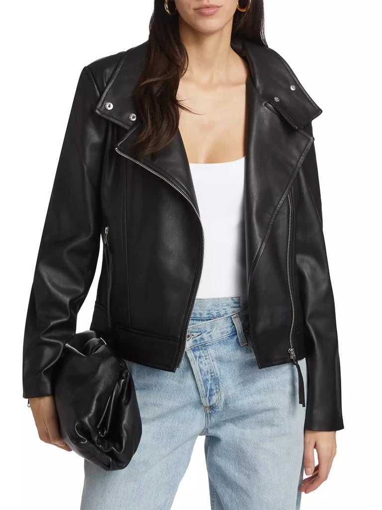 Susana Monaco Faux Leather Moto Jacket 3