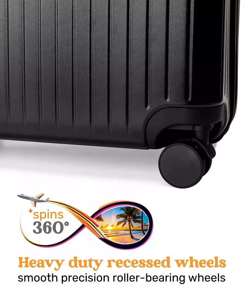 Miami CarryOn Ocean 2 Piece Polycarbonate Spinner Luggage Set 7