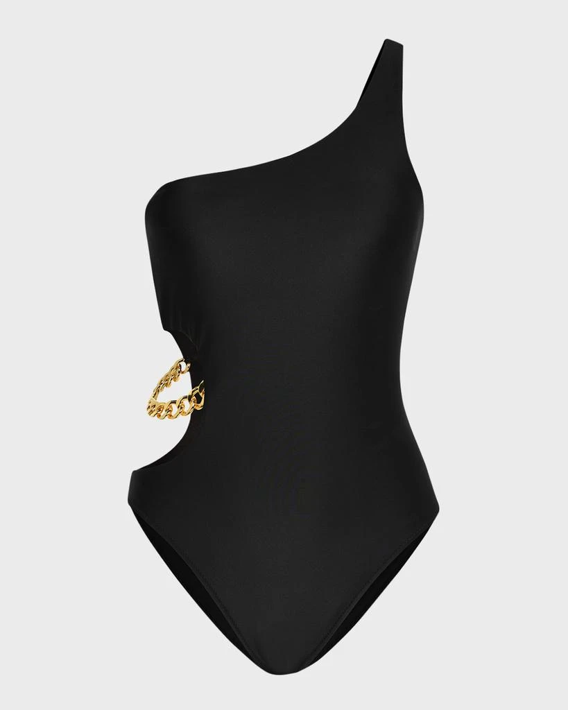 L'Agence Ava One-Shoulder Cutout One-Piece Swimsuit 1
