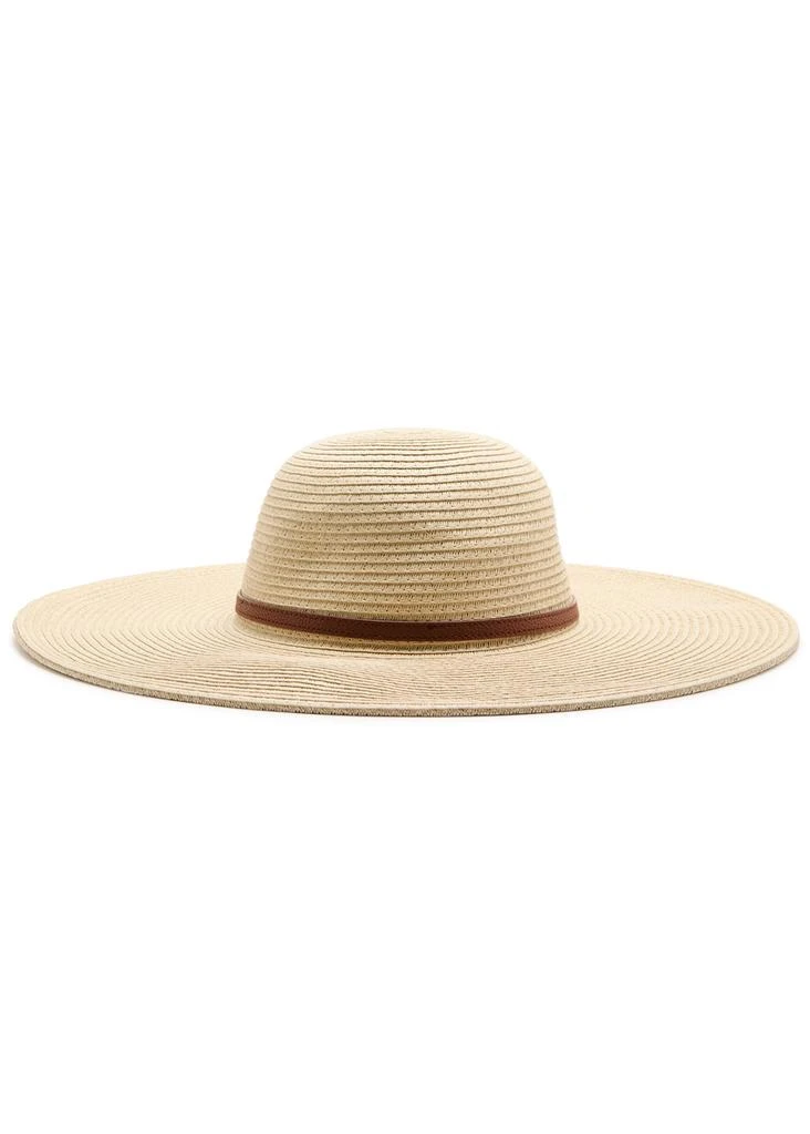 Melissa Odabash Jemima Women\'s Cream Sun Hat with Tan Band and Gold Buckle Jemima White Hat | Official Site main image 4