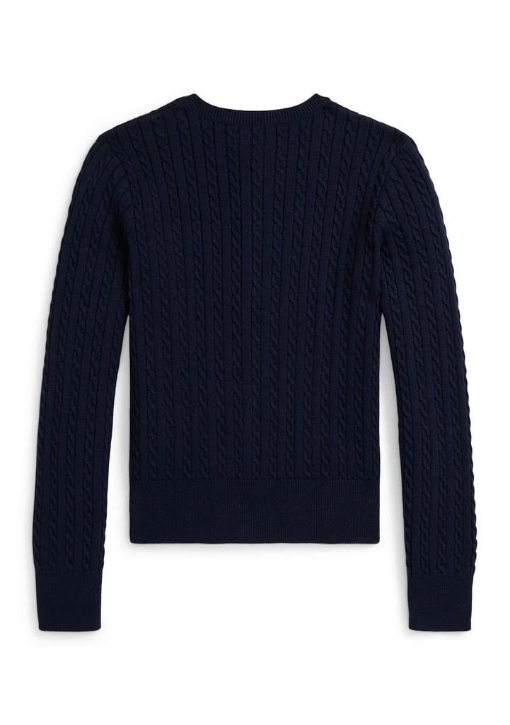 Ralph Lauren Girls 7-16 Polo Bear Mini-Cable Cotton Cardigan 2