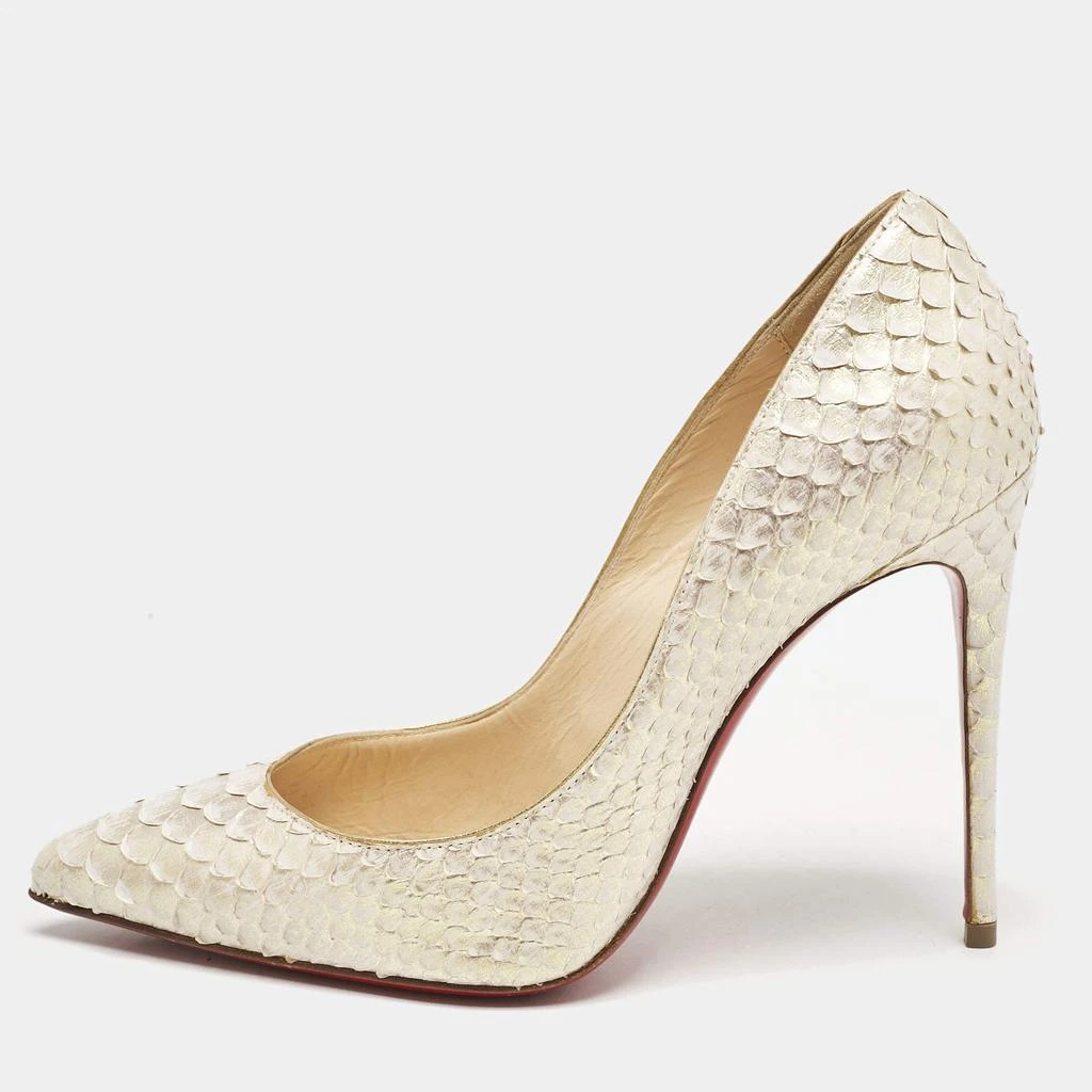 Christian Louboutin Christian Louboutin Cream Python Leather Pigalle Follies Pumps Size 36