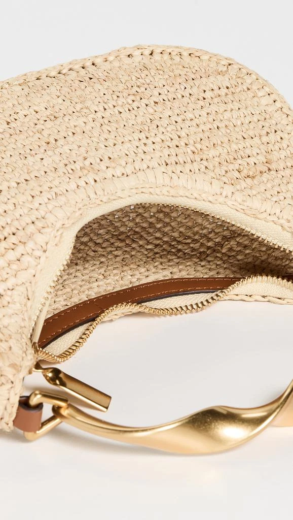 SIMKHAI Nixi Twist Handle Raffia Hobo Bag 5