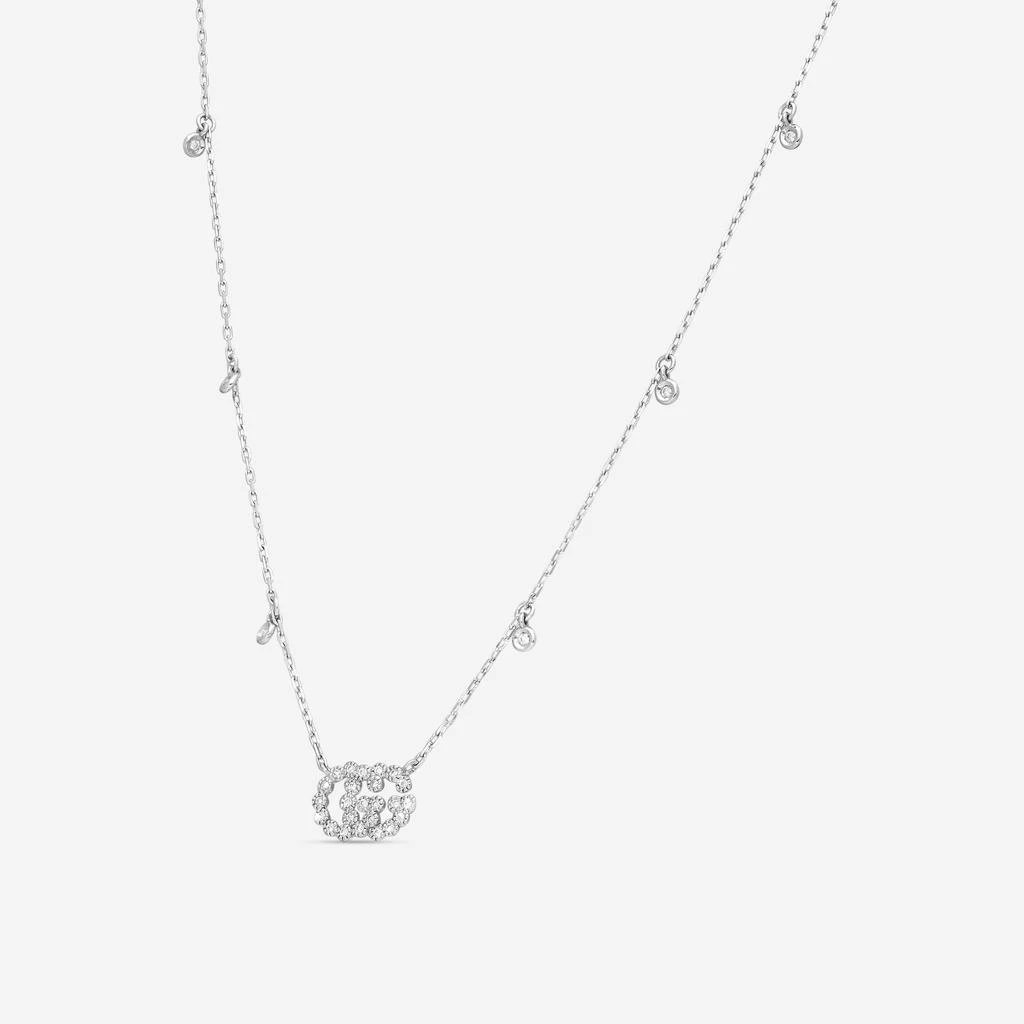 Gucci Gucci GG Running 18K White Gold Diamond Pendant Necklace YBB48162400200U-copy 2